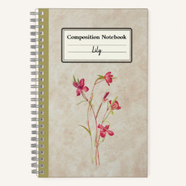 Abschied von der Frühjahrs-Blume Personalisiert Notizbuch