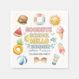 Abschied von der Schule, Hallo Sommer, Schulschlus Serviette