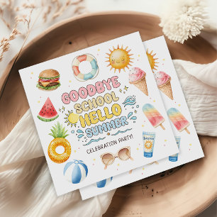 Abschied von der Schule, Hallo Sommer, Schulschlus Serviette