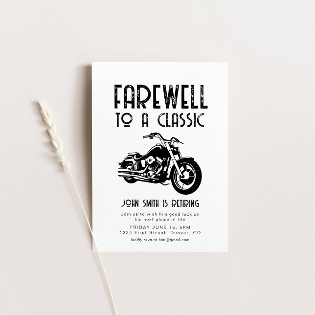 Abschied von einer Einladung für ein klassisches R (Von Creator hochgeladen)