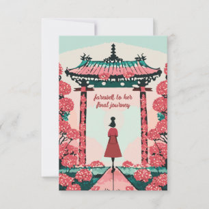 Abschied von ihrer letzten Reise Dankeskarte