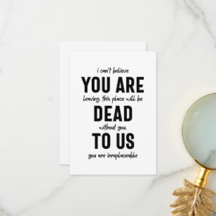 Abschied von Kollegen, Ruhestand, Abschied von Arb Dankeskarte