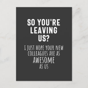 Abschied von Kollegen, Ruhestand, Mitarbeiter, Abs Postkarte