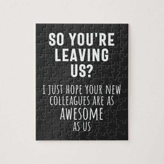 Abschied von Kollegen, Ruhestand, Mitarbeiter, Abs Puzzle (Vertikal)