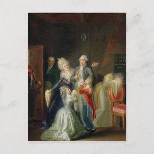 Abschied von Louis XVI durch seine Familie Postkarte