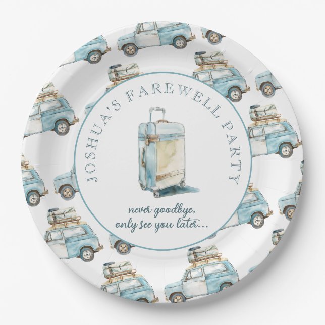 Abschied von Niedlichem Party Pappteller (Vorderseite)