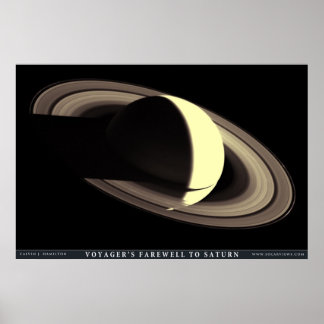 Abschied von Voyager zum Saturn Poster