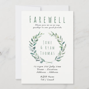 Abschiedlich Verlassend Party Einladung Rustikale 