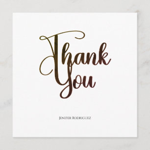 Abschieds-Dankeskarten   Beautiful Curve Schrift Ankündigung