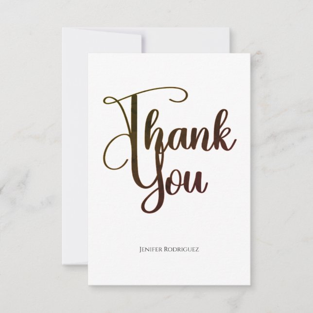 Abschieds-Dankeskarten | Beautiful Curve Script Dankeskarte (Vorderseite)
