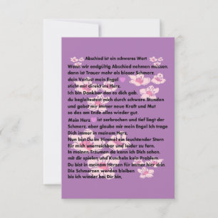 Abschieds Gedicht
