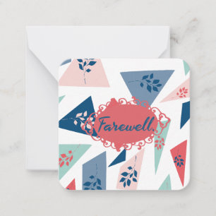 Abschieds-Notizkarte Mitteilungskarte