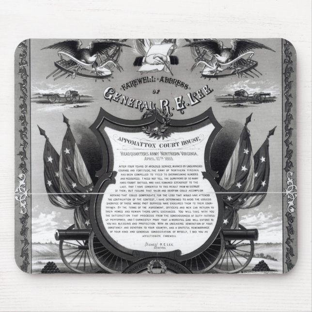 Abschiedsansprache von General Robert E. Lee Mousepad (Vorne)