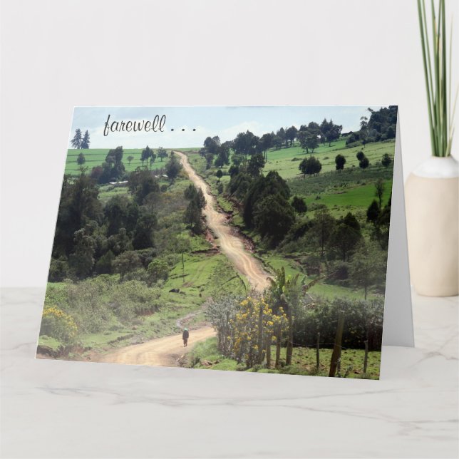 Abschiedsbahn groß karte (Vorderseite)