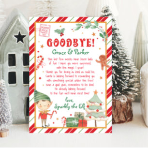 Abschiedsbrief von Ihrem Weihnachtself Einladung