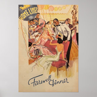 Abschiedsessen Vintag Cover Design Poster