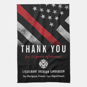 Abschiedsfeier Feuerwehrmann Ruhestand Geschirrtuch