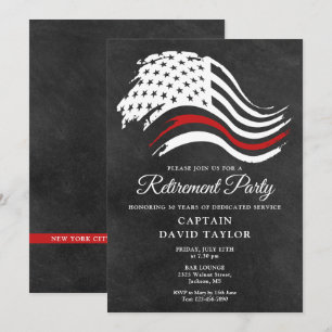 Abschiedsfeier für Feuerwehrmann dünnt rote Linie  Einladung