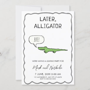Abschiedsfeier Später Alligator Einladung