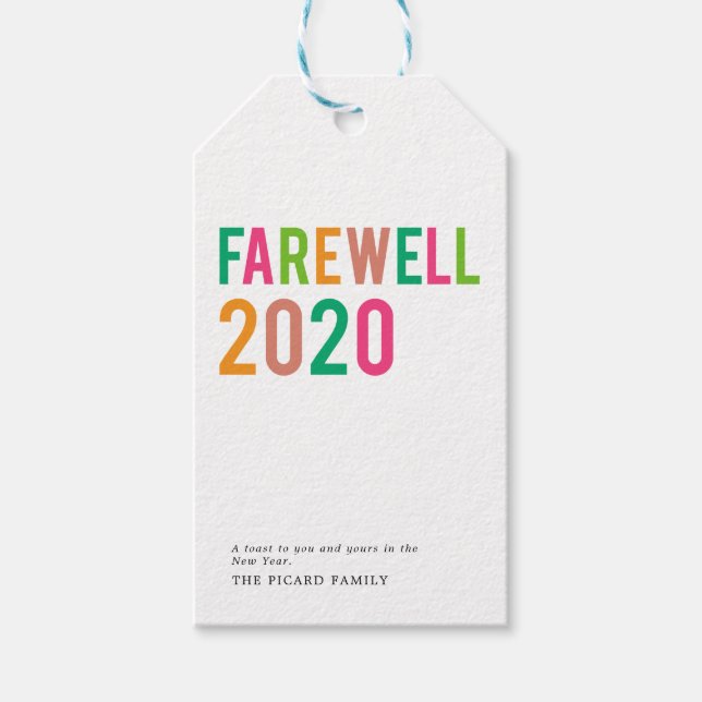 Abschiedsfest 2020 Niedliches Jahr Geschenkanhänger (Vorderseite)