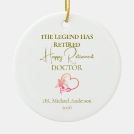 Abschiedsgeschenk für Ärzte Der Legende ist in Ren Keramik Ornament