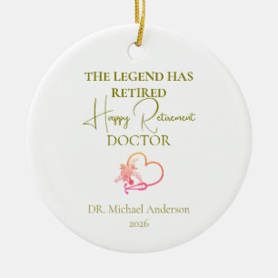 Abschiedsgeschenk für Ärzte Der Legende ist in Ren Keramik Ornament