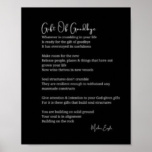 Abschiedsgeschenk gelassen gehen Gedicht Poster Sc