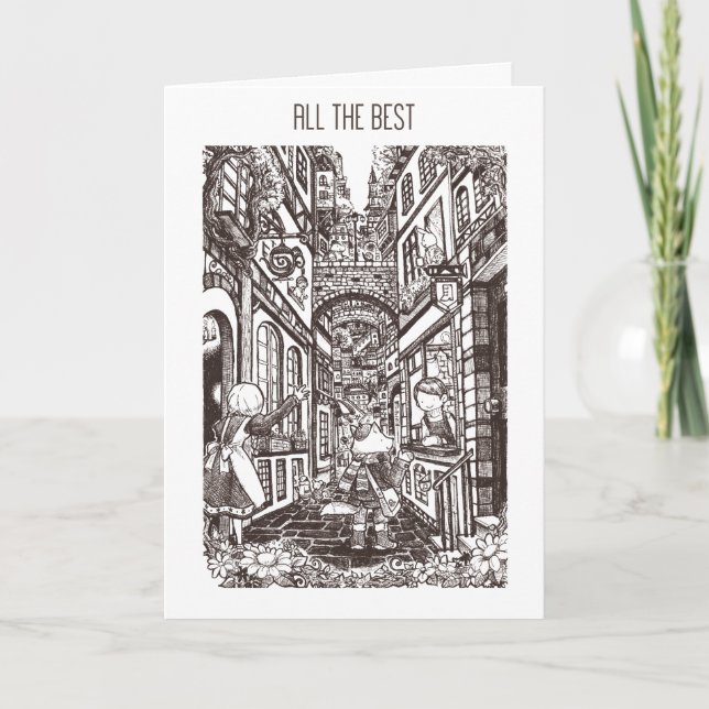 Abschiedskarte - Stadtmotto Feiertagskarte (Vorderseite)