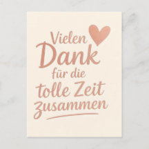 Abschiedskarte: Vielen Dank für die tolle Zeit
