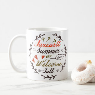 Abschiedsommer willkommen Herbst Erntedank Urlaub Kaffeetasse