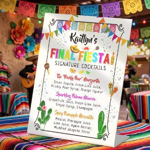 Abschiedsparty-Cocktail Fiesta Mexicana für die Br Sockelschild