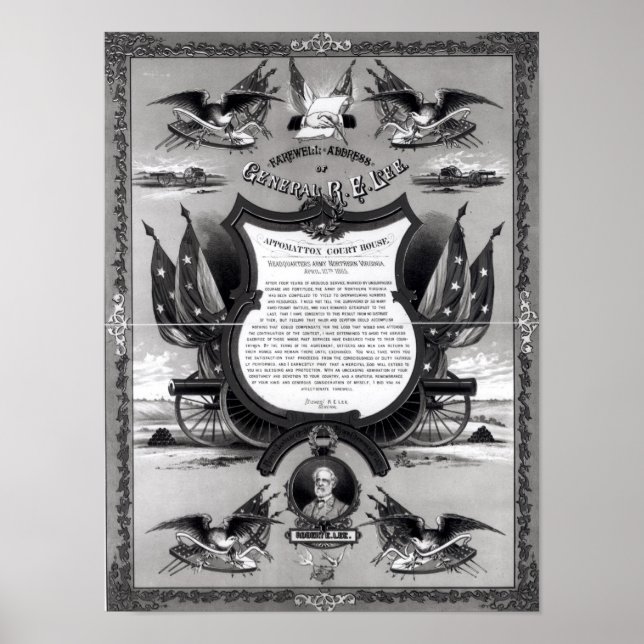 Abschiedsrede von General Robert E. Lee Poster (Vorne)