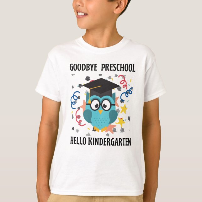 Abschiedsvorschule Hallo Kindergarten T-Shirt (Vorderseite)