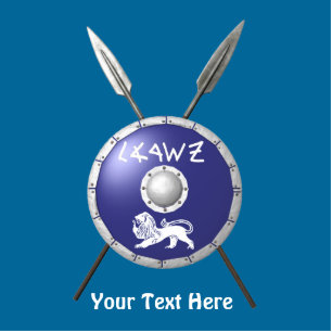 Abschirmung und Speere Fotoskulptur Magnet