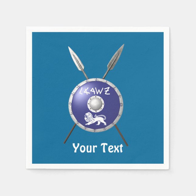 Abschirmung und Speere Serviette (Vorderseite)