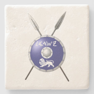 Abschirmung und Speere Steinuntersetzer