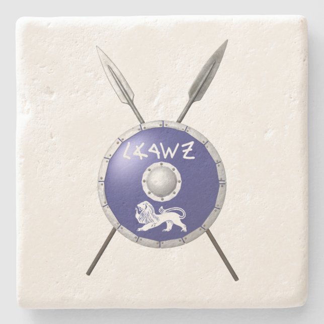 Abschirmung und Speere Steinuntersetzer (Vorderseite)