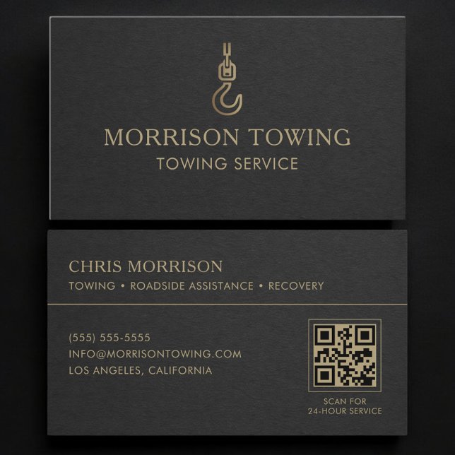 Abschleppdienst Black Gold QR Code Visitenkarte (Von Creator hochgeladen)