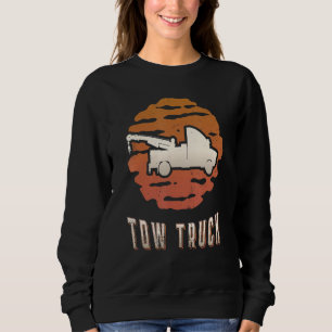Abschleppwagen Vintage Retro Klassiker Sonnenunter Sweatshirt