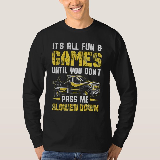 Abschleppwagenfahrer Abschleppdienst Abschleppwage T-Shirt (Vorderseite)