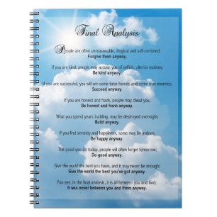 Abschließende Analyse: "Tun Sie sie irgendwie " Notizblock