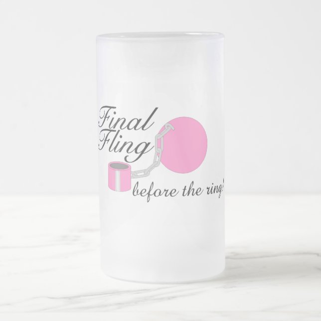 Abschließender Fling vor dem Ring Mattglas Bierglas (Mittel)