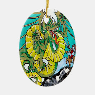 abschließender Kampf (vertikal) Keramikornament