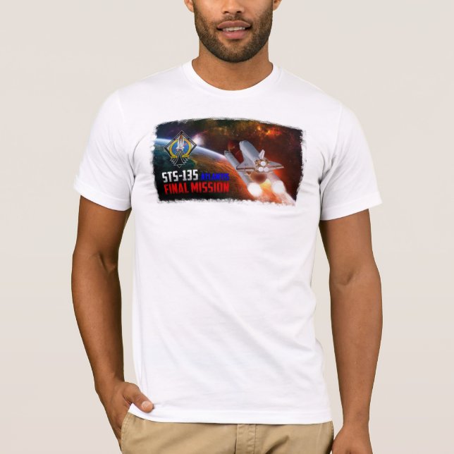 Abschließendes Auftrag-Shirt Raum-Shuttle-Atlantis T-Shirt (Vorderseite)