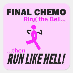 Abschließendes Chemo lassen sehr viel - Brustkreb Quadratischer Aufkleber