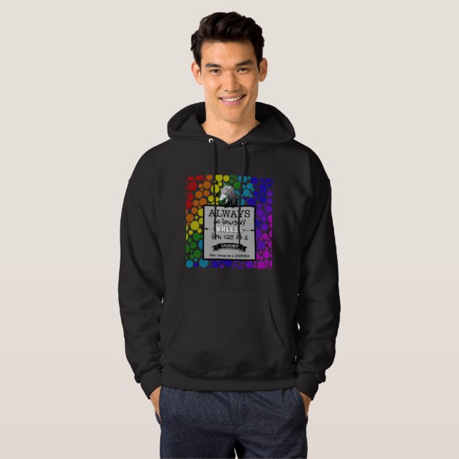 abschließendes Regenbogen-Einhorn Hoodie (Vorne ganz)