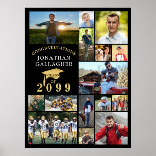 Abschluss 15 Foto-Collage Herzlichen Glückwunsch S Poster