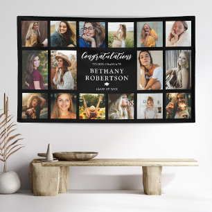 Abschluss 16 Fotocollage Herzlichen Glückwunsch Banner