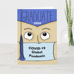 Abschluss 2020 während der COVID-19 männliche Grad Karte
