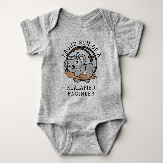 Abschluss 2023 Baby Koala Engineer Grad Custom Baby Strampler (Vorderseite)